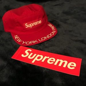 Supreme Visor Print Camp Hat